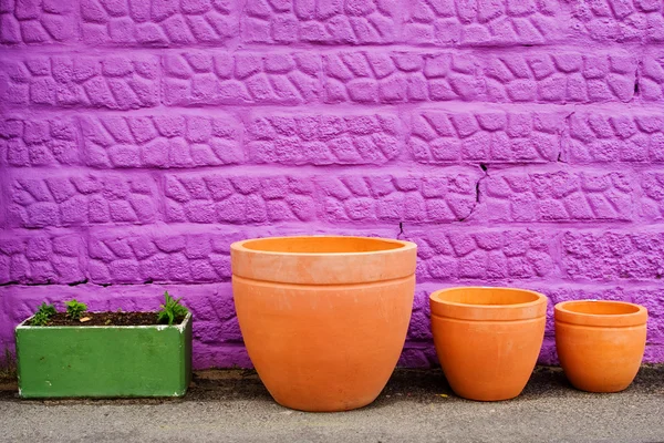 Vier potten/pannen — Stockfoto