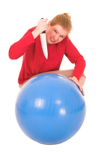 Frustrated blonde middle aged woman — Stock Photo, Image