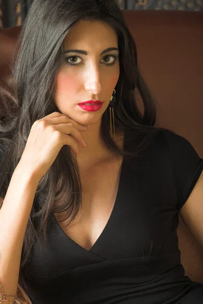 Beautiful young sexy adult Italian woman — Stock Photo, Image