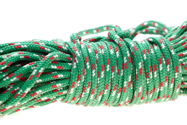 Zelené nylonové lano — Stock fotografie