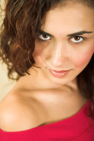 Smuk ung voksen kaukasisk kvinde - Stock-foto