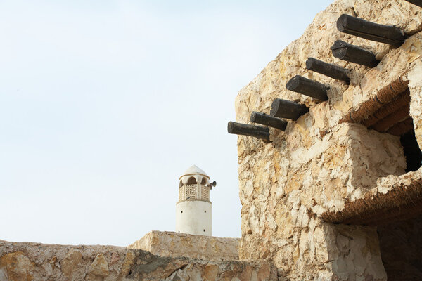 Construction site and empty buildings