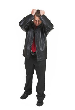 elleri onun saçını çekme kafasına işadamı