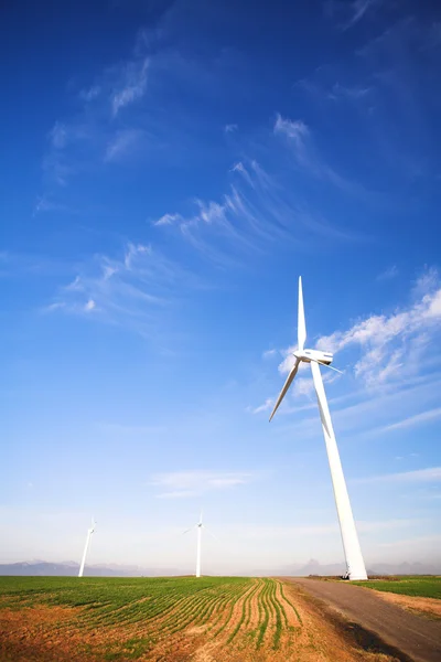 Wind powered electricity generator — Stock Photo, Image
