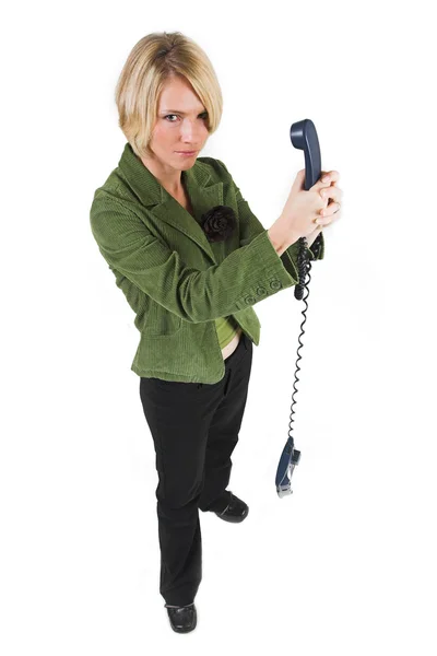 Businesswoman with phone — Stock Photo, Image