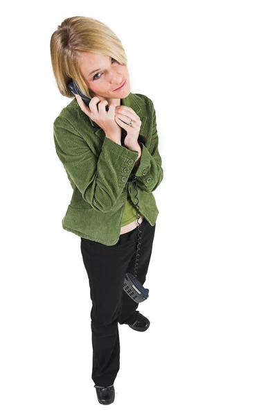 Mujer de negocios hablando por teléfono — Foto de Stock