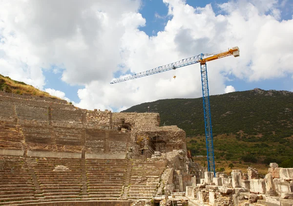 Reconstrução dos restos do grande Anfiteatro — Fotografia de Stock