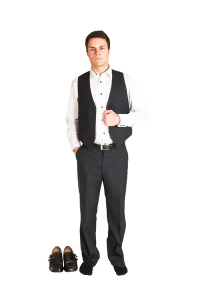 Businessman standing with hands in his pocket — Stock Photo, Image