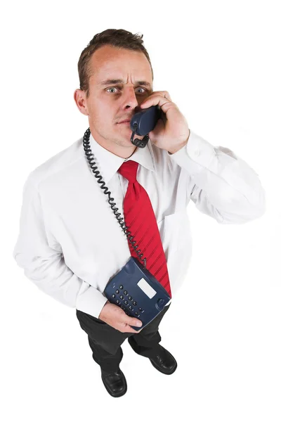 Empresário falando ao telefone — Fotografia de Stock