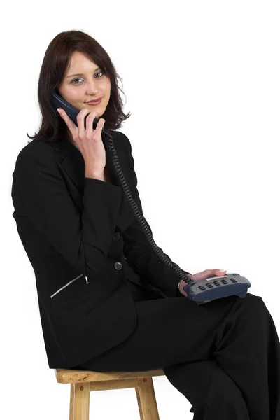 Business woman talking on phone — Stock Photo, Image