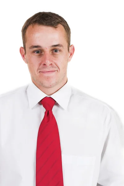 Business man with a red tie — Stock Photo, Image