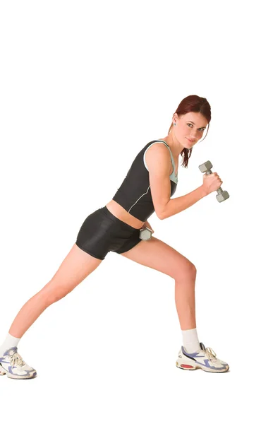 Vrouw gekleed in gym slijtage — Stockfoto