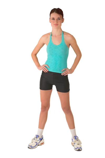 Woman standing in gym wear. — Stock Photo, Image