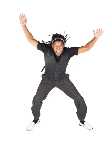 Afrikanischer Geschäftsmann mit langen Haaren — Stockfoto