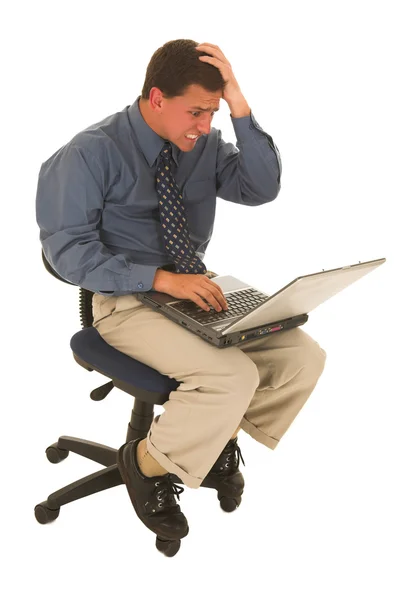 Homem trabalhando no laptop — Fotografia de Stock