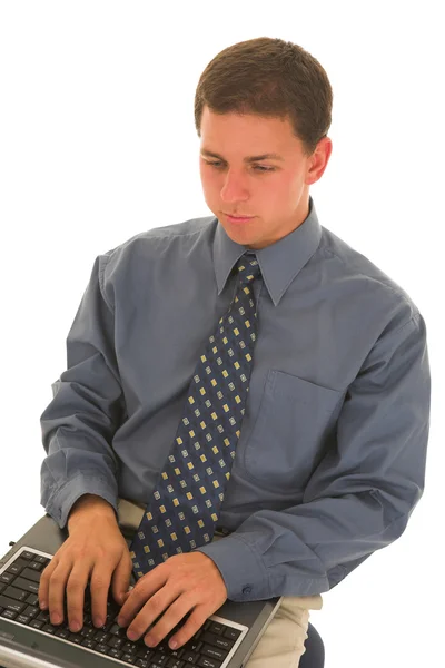 Man working on laptop — Stock Photo, Image