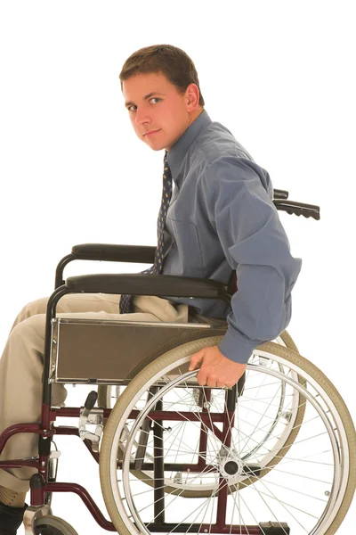 Man sitting in wheelchair — Stock Photo, Image