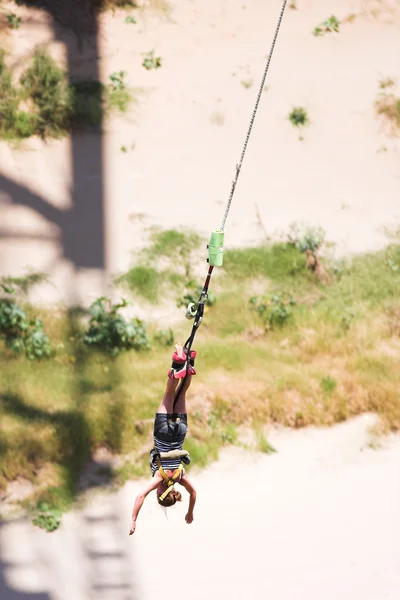 Bungee Jumper at Gouritz River Bridge, South Africa — Stock Photo, Image
