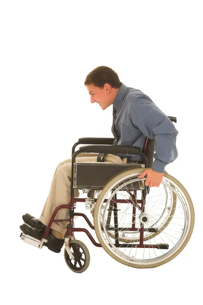 Man sitting in wheelchair — Stock Photo, Image