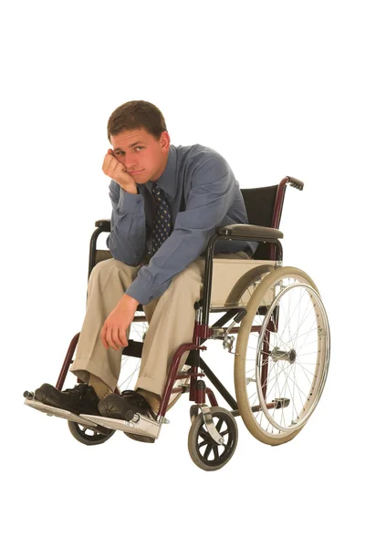 Man sitting in wheelchair — Stock Photo, Image