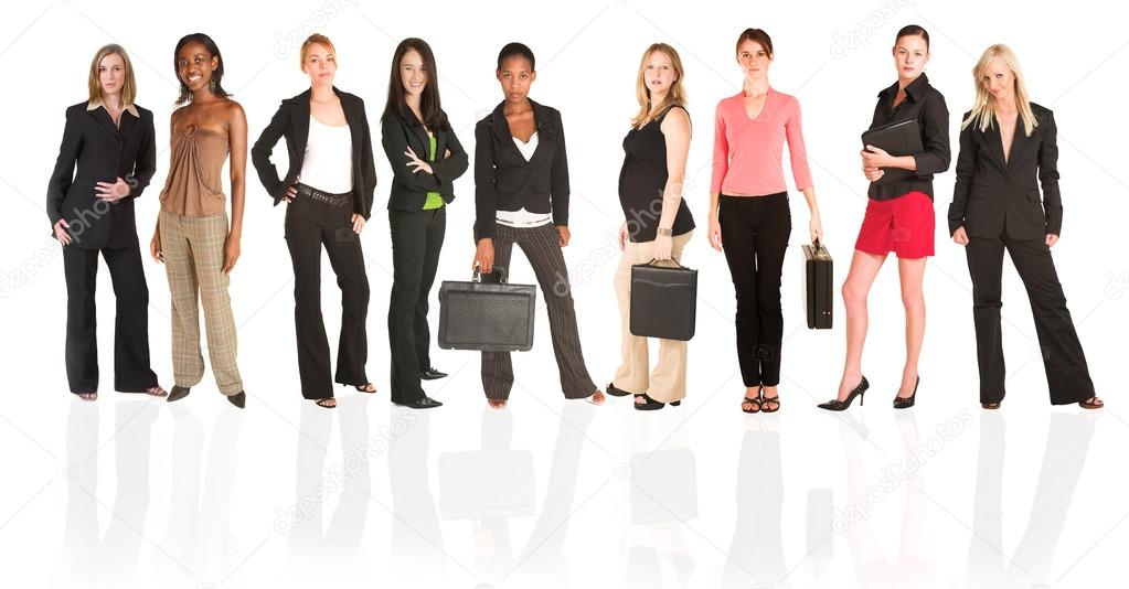 A group of young modern businesswomen