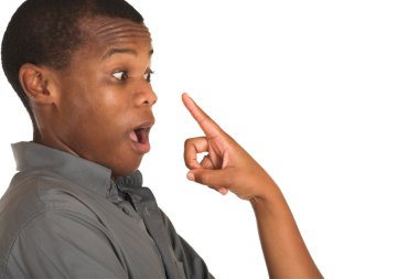 terleme bir işadamı işaret parmağı