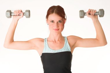 seksi genç yetişkin beyaz kadın zenci eğitim aşınmaya küçük ağırlıkları ile