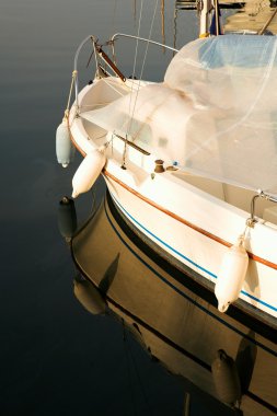 bir close-up bir yat Antibes, Fransa.