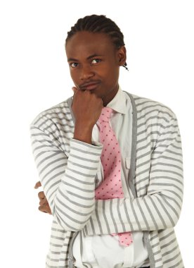 siyah Afrika işadamı