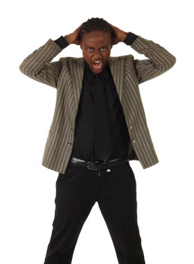 siyah Afrika işadamı