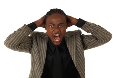 siyah Afrika işadamı