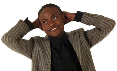 siyah Afrika işadamı