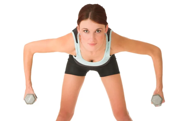 Vrouw in gym slijtage — Stockfoto