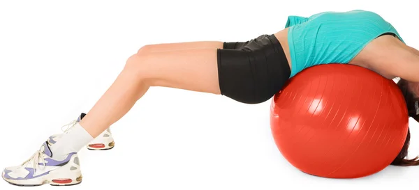 Una mujer vestida de gimnasia — Foto de Stock