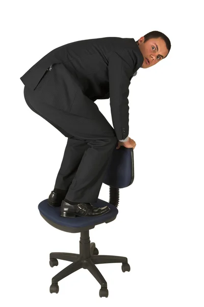 Zakenman op een stoel van het Bureau — Stockfoto