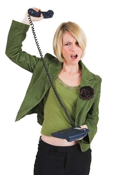 İş kadını telefonda konuşuyor. — Stok fotoğraf