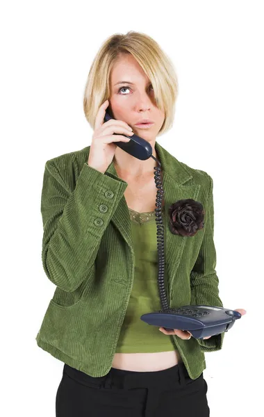 Businesswoman talking on the phone — Stock Photo, Image