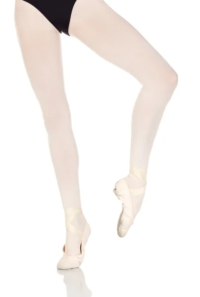 Joven bailarina de ballet piernas —  Fotos de Stock