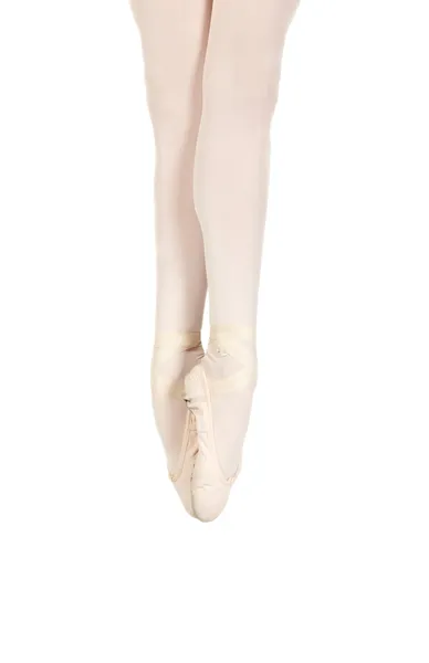 Ballet dancer showing various classic ballet feet positions — Stock Photo, Image
