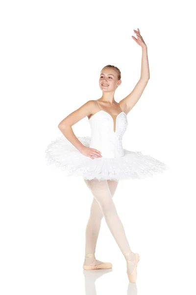 Young caucasian brunette ballerina girl — Stock Photo, Image