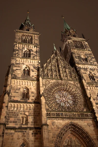 Church in Neurenburg at nighttime. — Stock Photo, Image