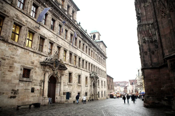 Neurenburg Rathaus - ködös, téli időszakban — Stock Fotó