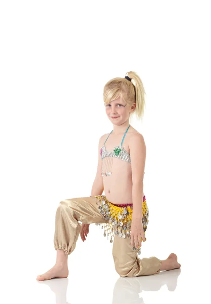 Young Caucasian belly dancing girl — Stock Photo, Image