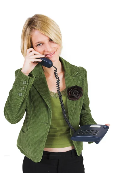 Mujer de negocios hablando por teléfono — Foto de Stock