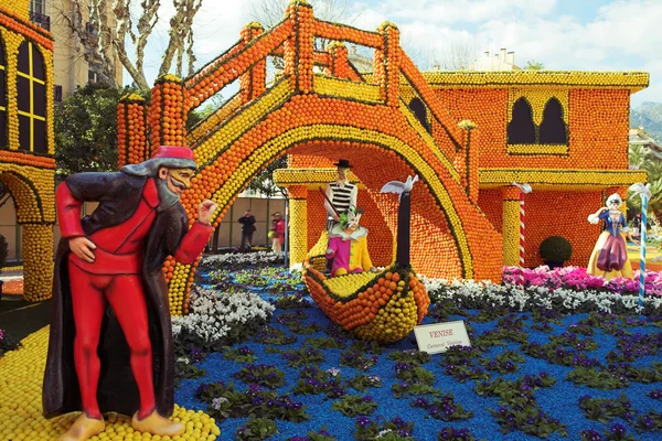 Le défilé des agrumes à Menton, France — Photo