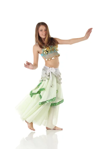 Young Caucasian belly dancing girl — Stock Photo, Image