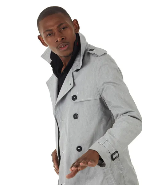 공식적인 스위트와 회색 재킷에 아프리카 사업 — 스톡 사진