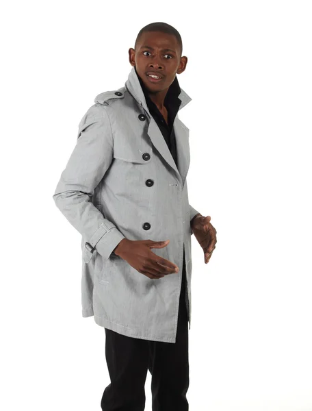 공식적인 스위트와 회색 재킷에 아프리카 사업 — 스톡 사진