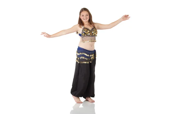 Mladý bělošský břišní tanečnice — Stock fotografie