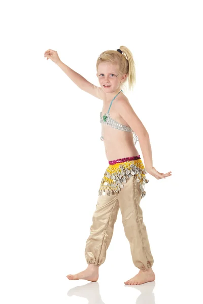 Young Caucasian belly dancing girl — Stock Photo, Image